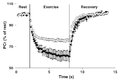 Layec 2008, Accurate work-rate measurements during in vivo MRS studies of exercising human quadriceps PCr.png