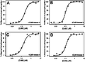 CaMKII, Gaertner 2004, Dependence of CaM-kinase II autophosphorylation on CaM.png